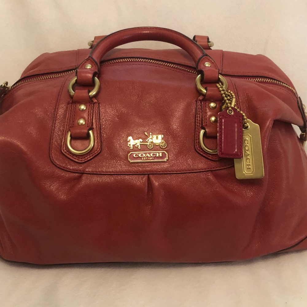 Coach Red Raspberry Purse - Picture 4 of 5